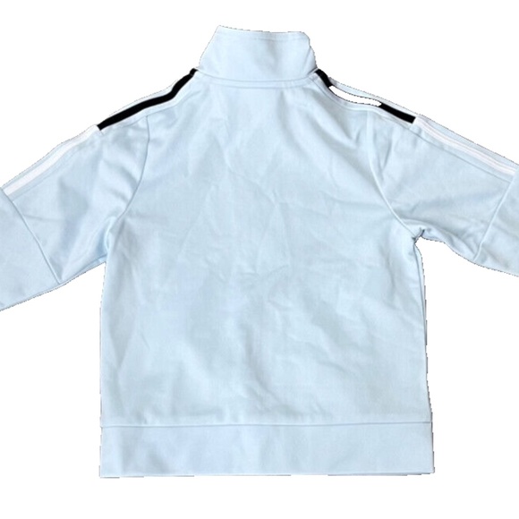 adidas Baby-Boys Zip Front Tricot Jacket , Light Blue/Black Size 24 Months - Picture 8 of 9